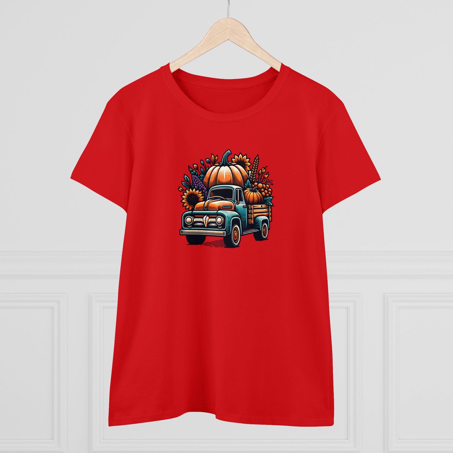 womens t-shirt - pumpkin truck!