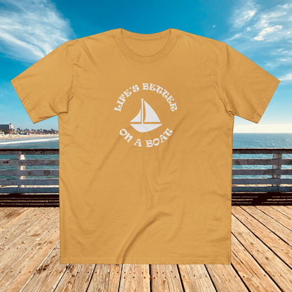 Mens T-Shirt - On a Boat