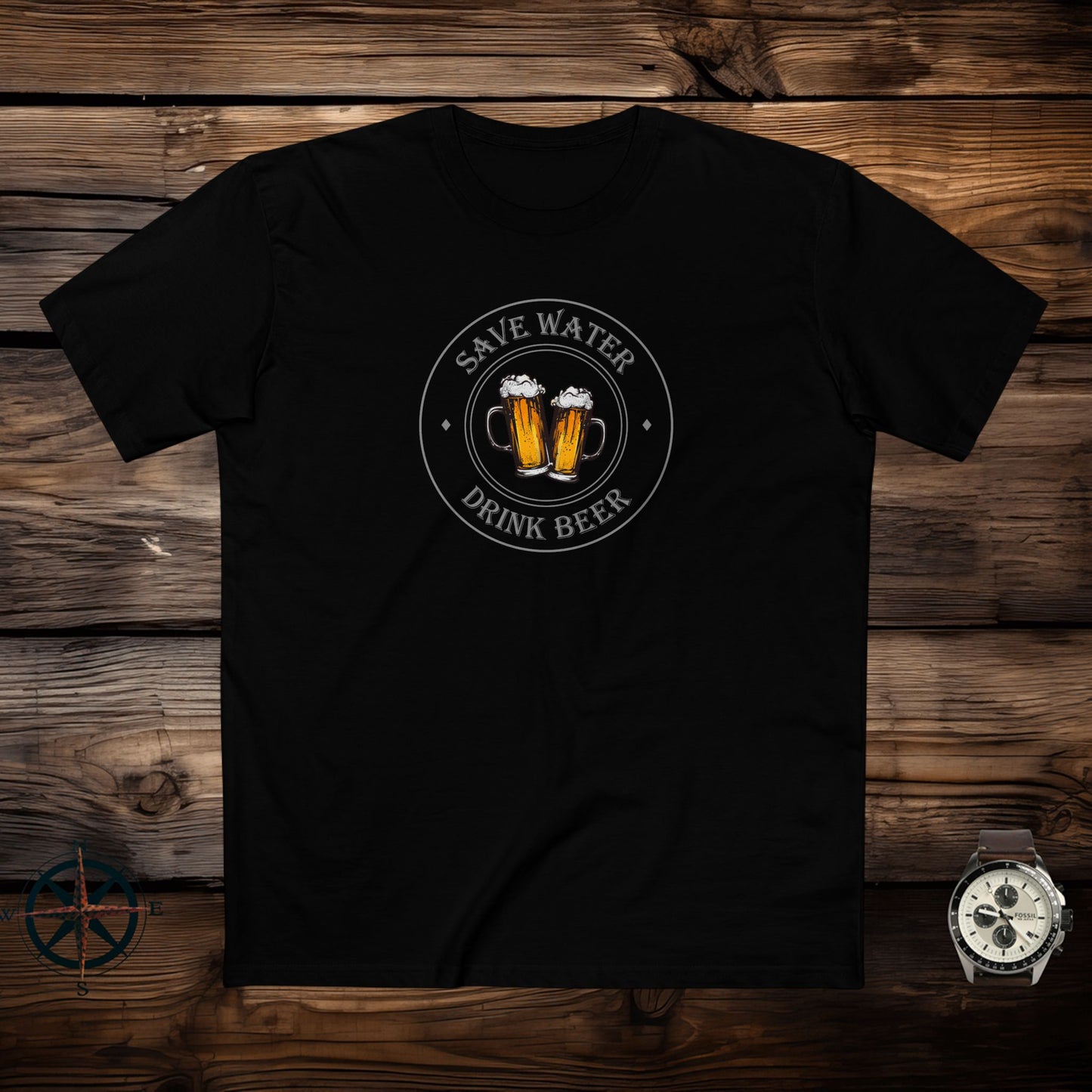 mens t-shirt - drink beer