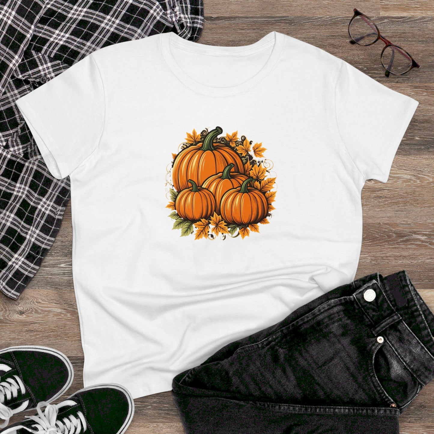 womens t-shirt - pumpkins