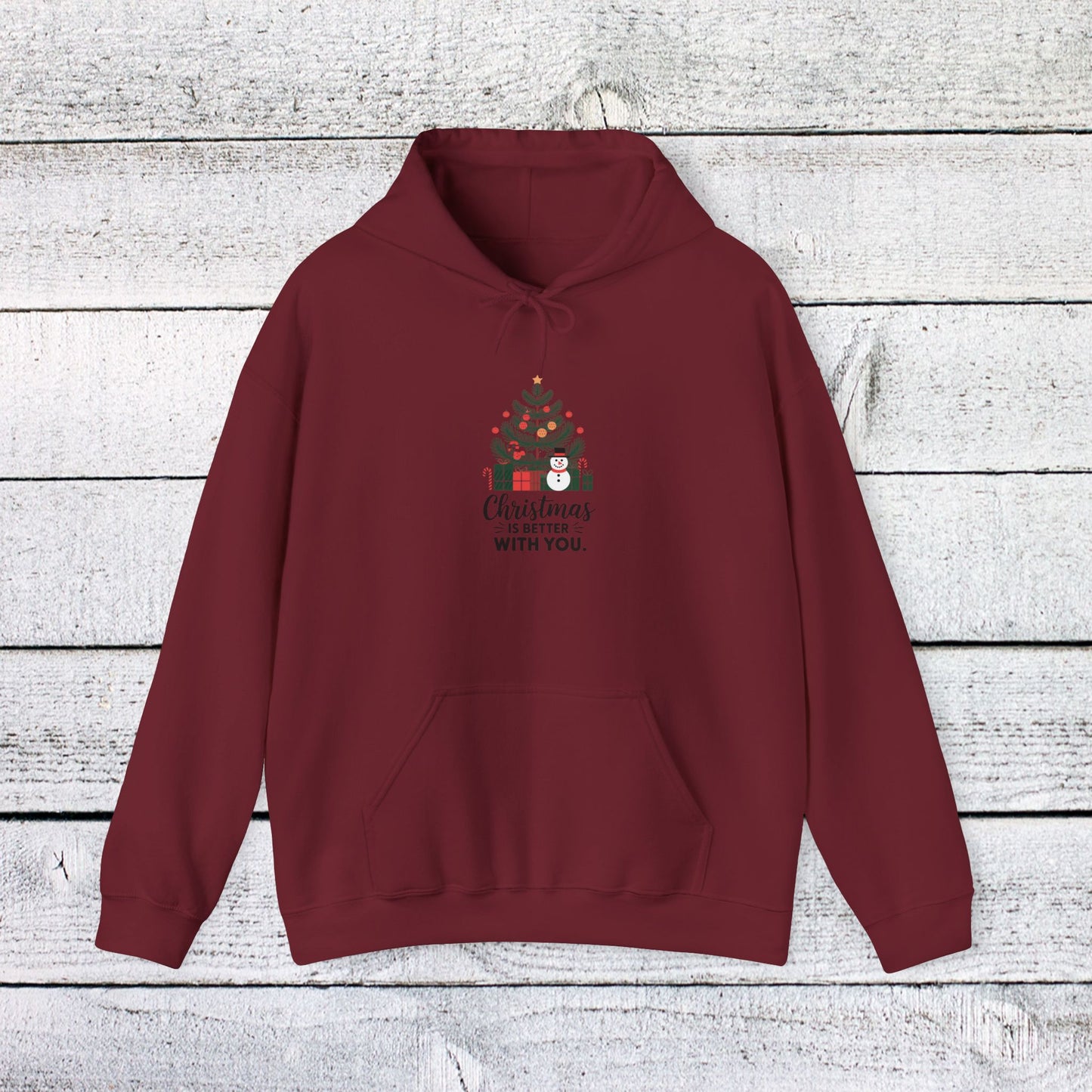 men's and women's christmas sweatshirt. christmas is better with you. unisex christmas sweatshirt.