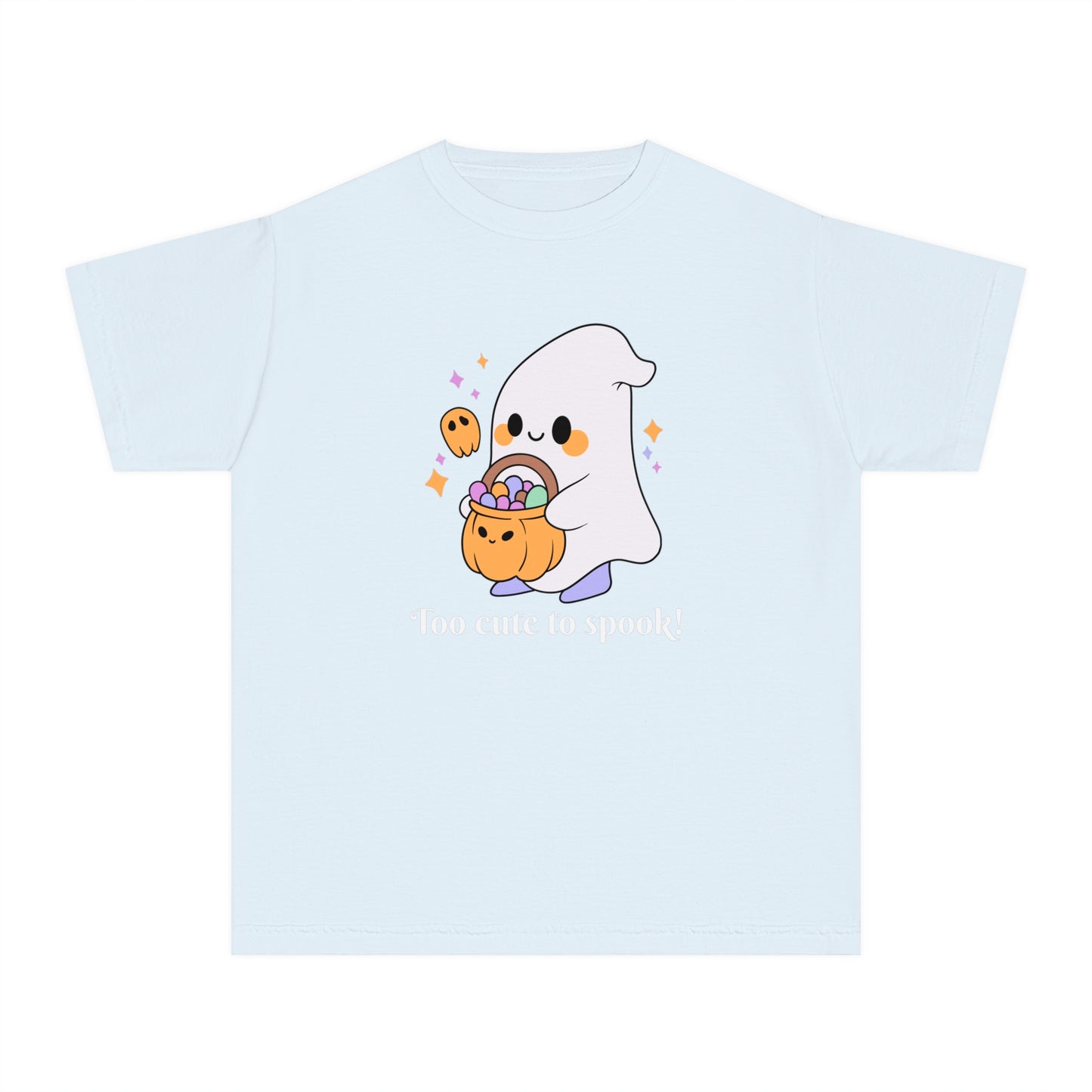 youth t-shirt, kids t-shirts, kids tee, halloween, cute - too cute to spook!