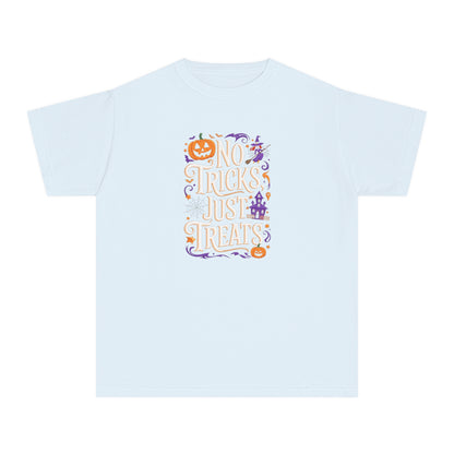 Youth T-Shirt, Youth Halloween T-Shirt, No Tricks Just Treats!