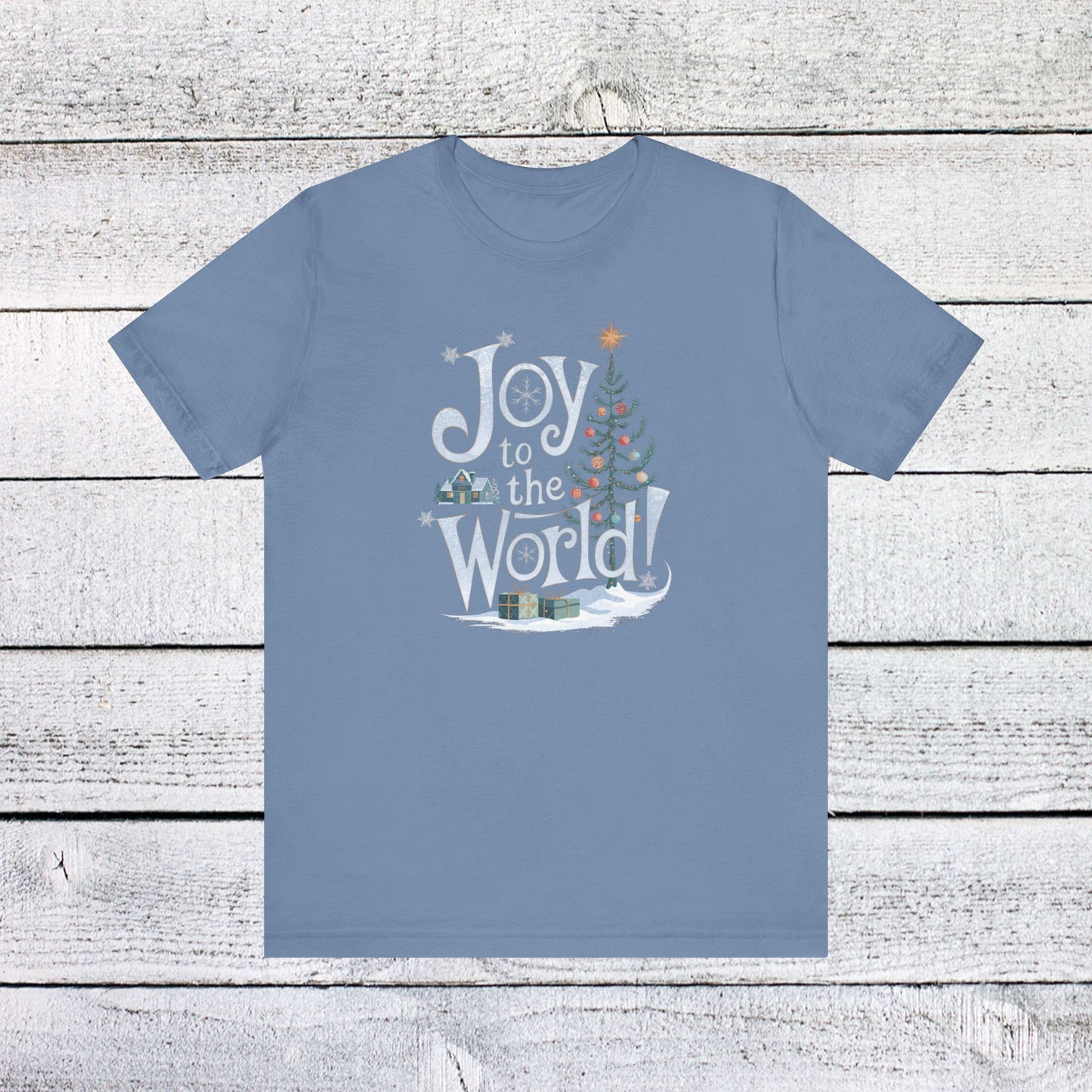 men & women christmas t-shirt: joy to the world! unisex christmas t-shirt.