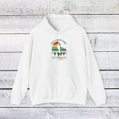 Unisex Heavy Blend™ Hooded Sweatshirt - Rise Every Time You Fall - Resilience Quote