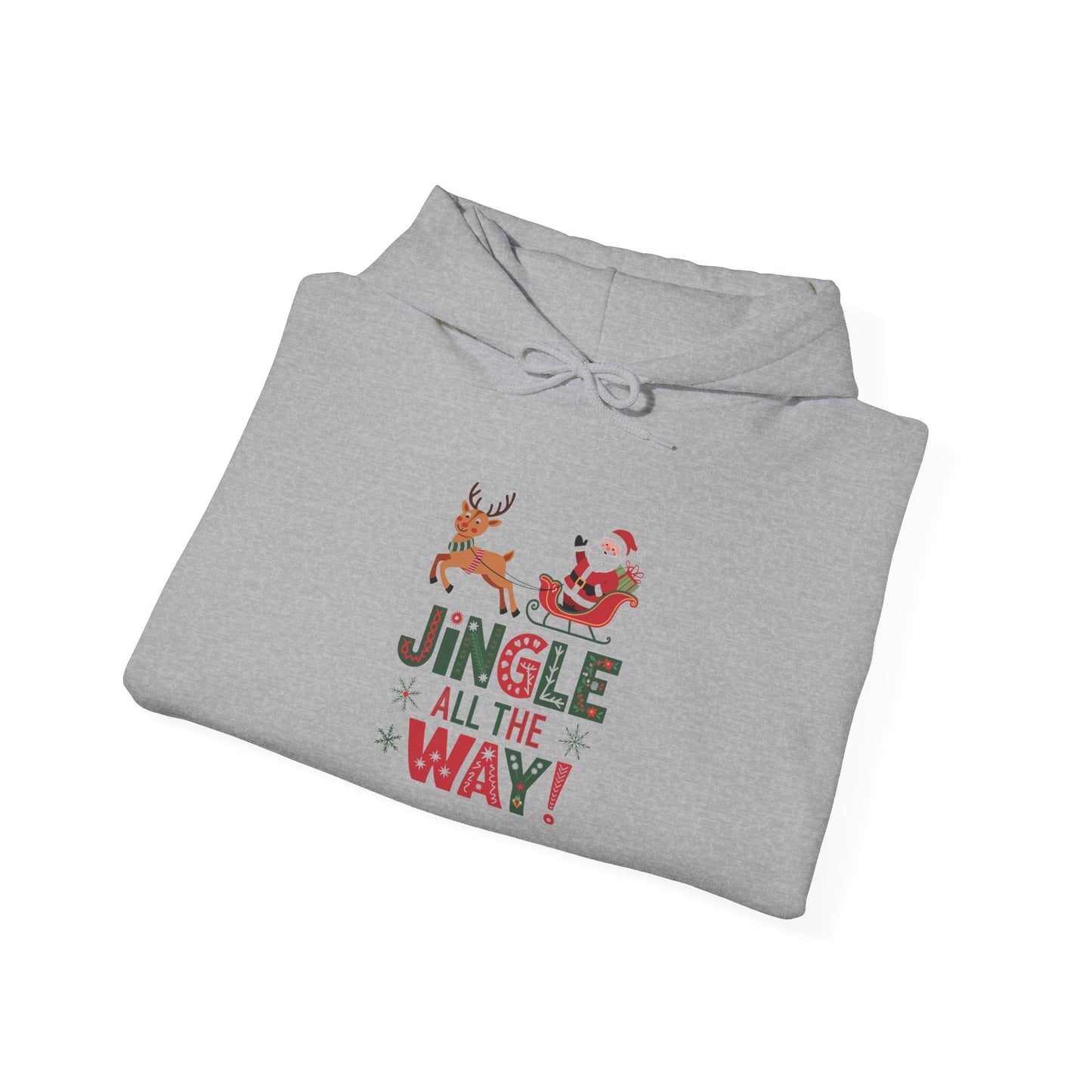 men's and women's christmas sweatshirt. jingle all the way. unisex christmas sweatshirt.