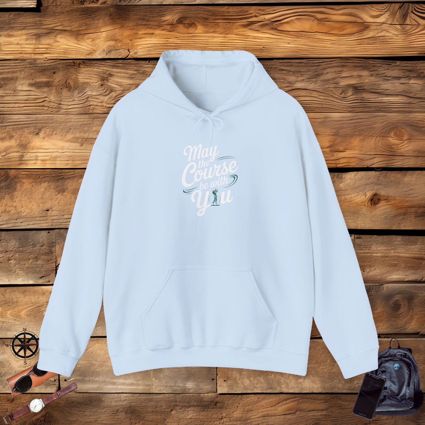 men & women golf sweatshirt: may the course be with you. unisex sweatshirt.