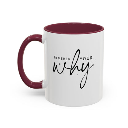 Colorful Mugs (11oz, 15oz) - Remember Your Why - Purpose Driven Motivation