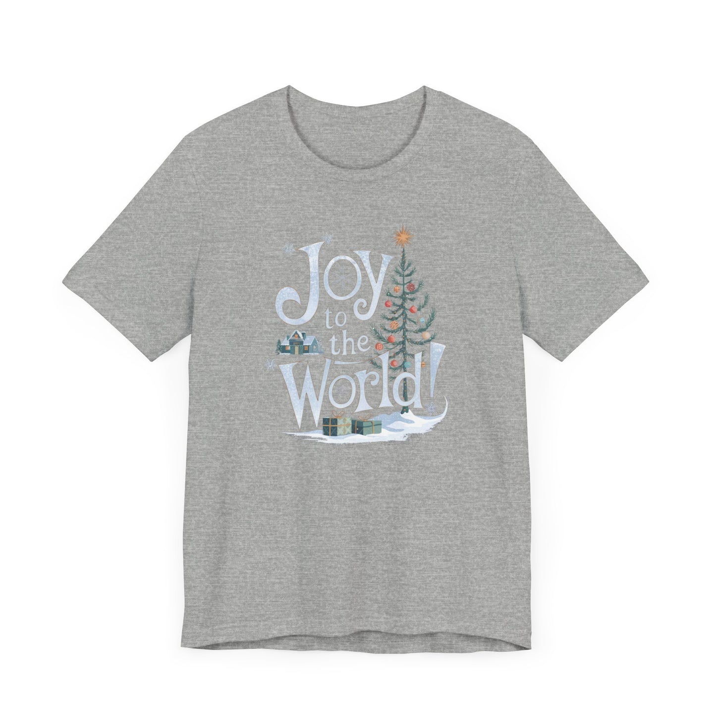 men & women christmas t-shirt: joy to the world! unisex christmas t-shirt.