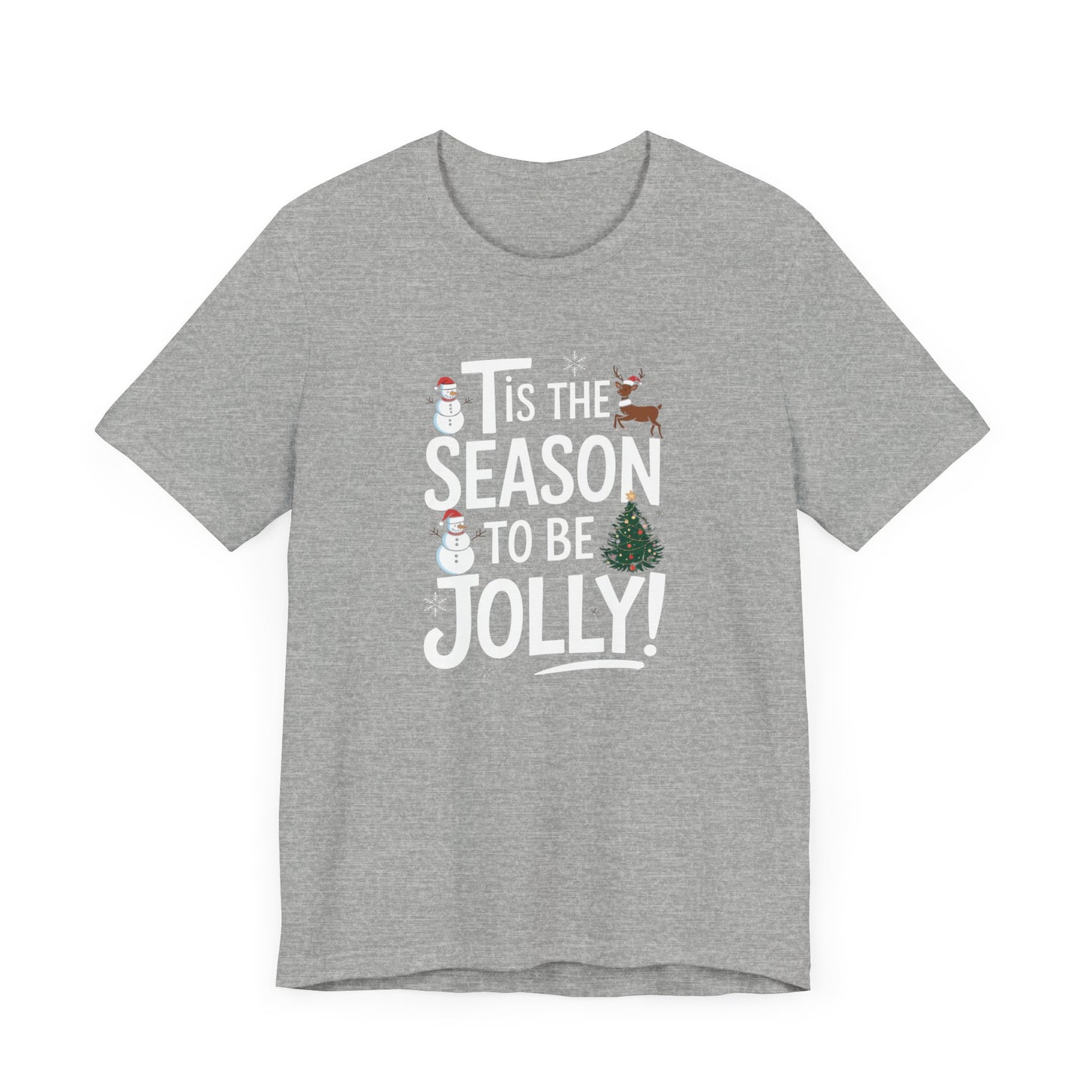 men & women christmas t-shirt. tis the season to be jolly. unisex christmas t-shirt.