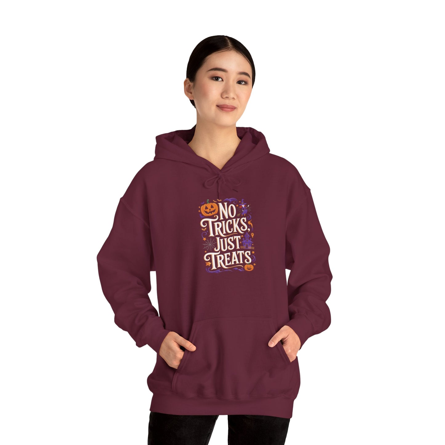 unisex hoodie - halloween hoodie -no tricks just treats!