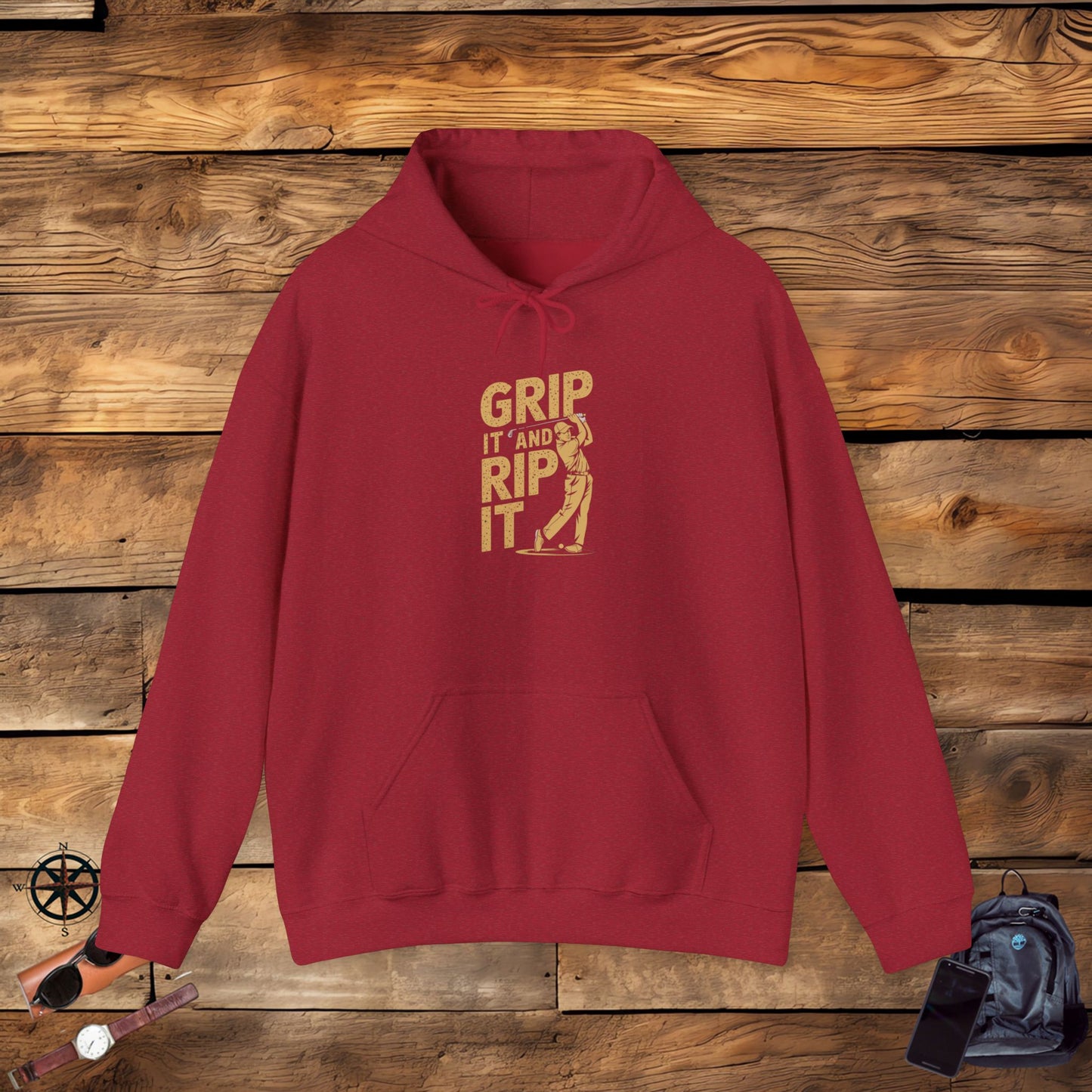 men & women golf sweatshirt: grip it and rip it! unisex sweatshirt: