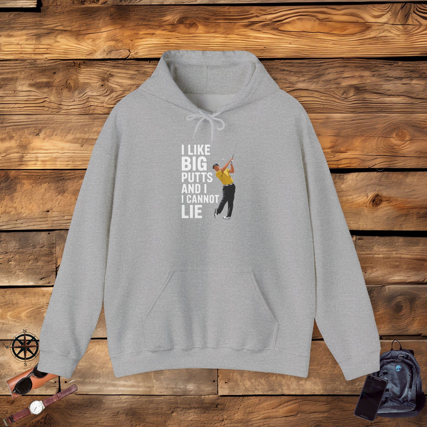 men & women golf sweatshirt: i like big putts and i cannot lie. unisex golf sweatshirt