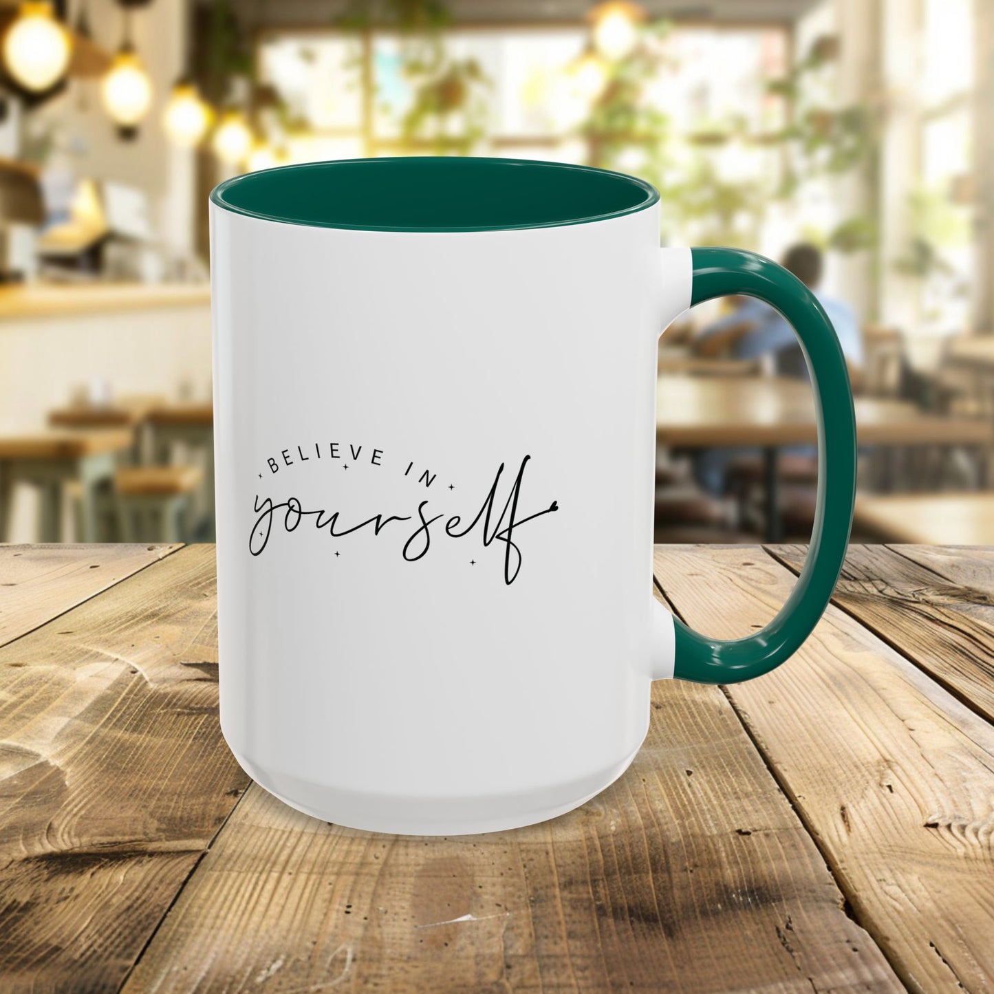 colorful inspirational mug - believe in yourself