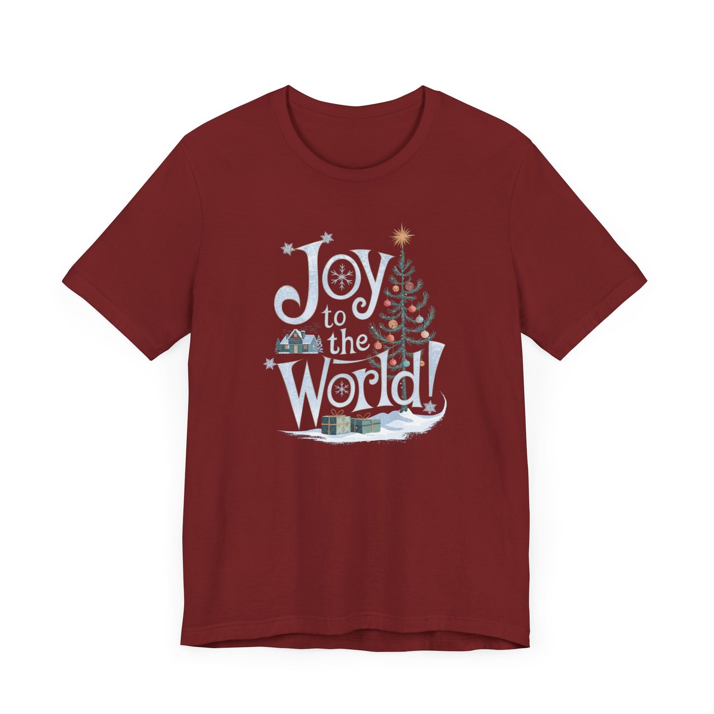 men & women christmas t-shirt: joy to the world! unisex christmas t-shirt.