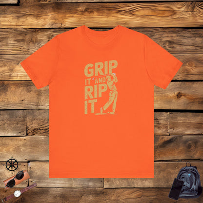 Men & Women Golf T-Shirt: Grip it and Rip it! Unisex Golf T-Shirt.