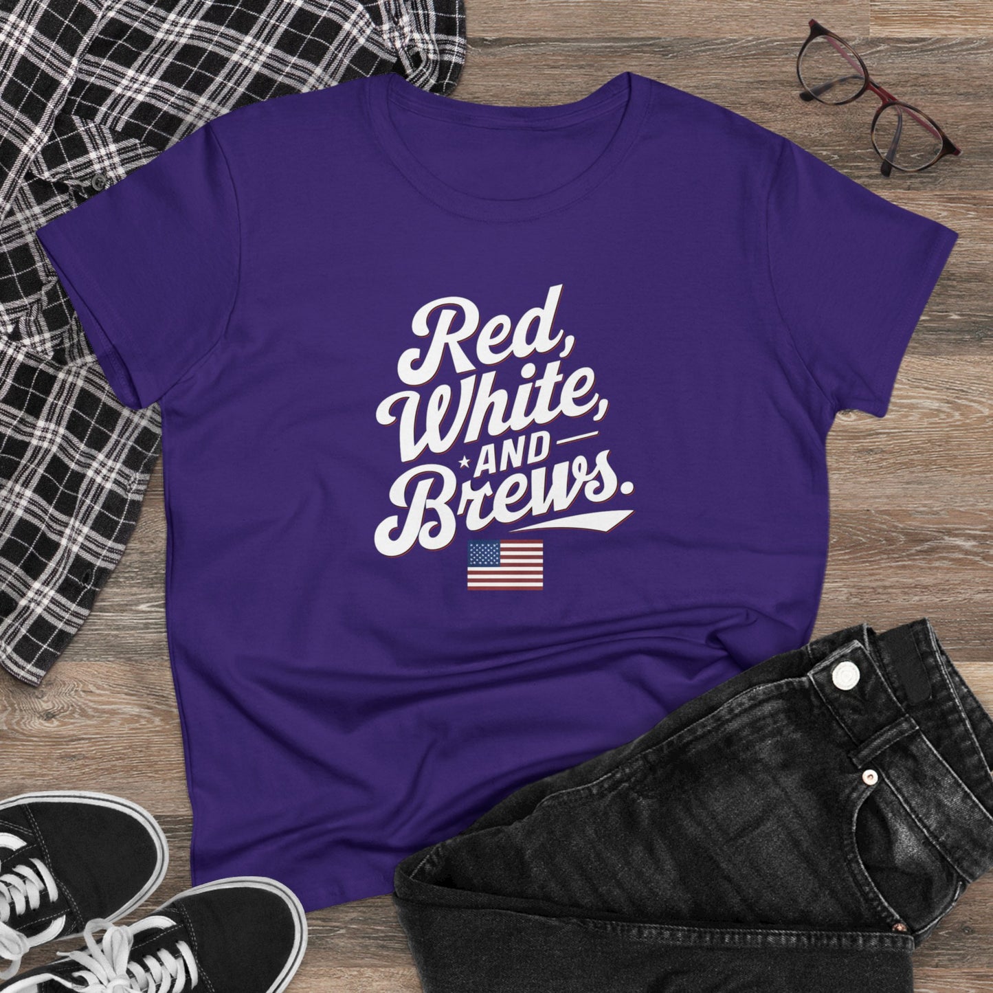 women's t-shirts, women's tee, funny gift, red wine and brews!