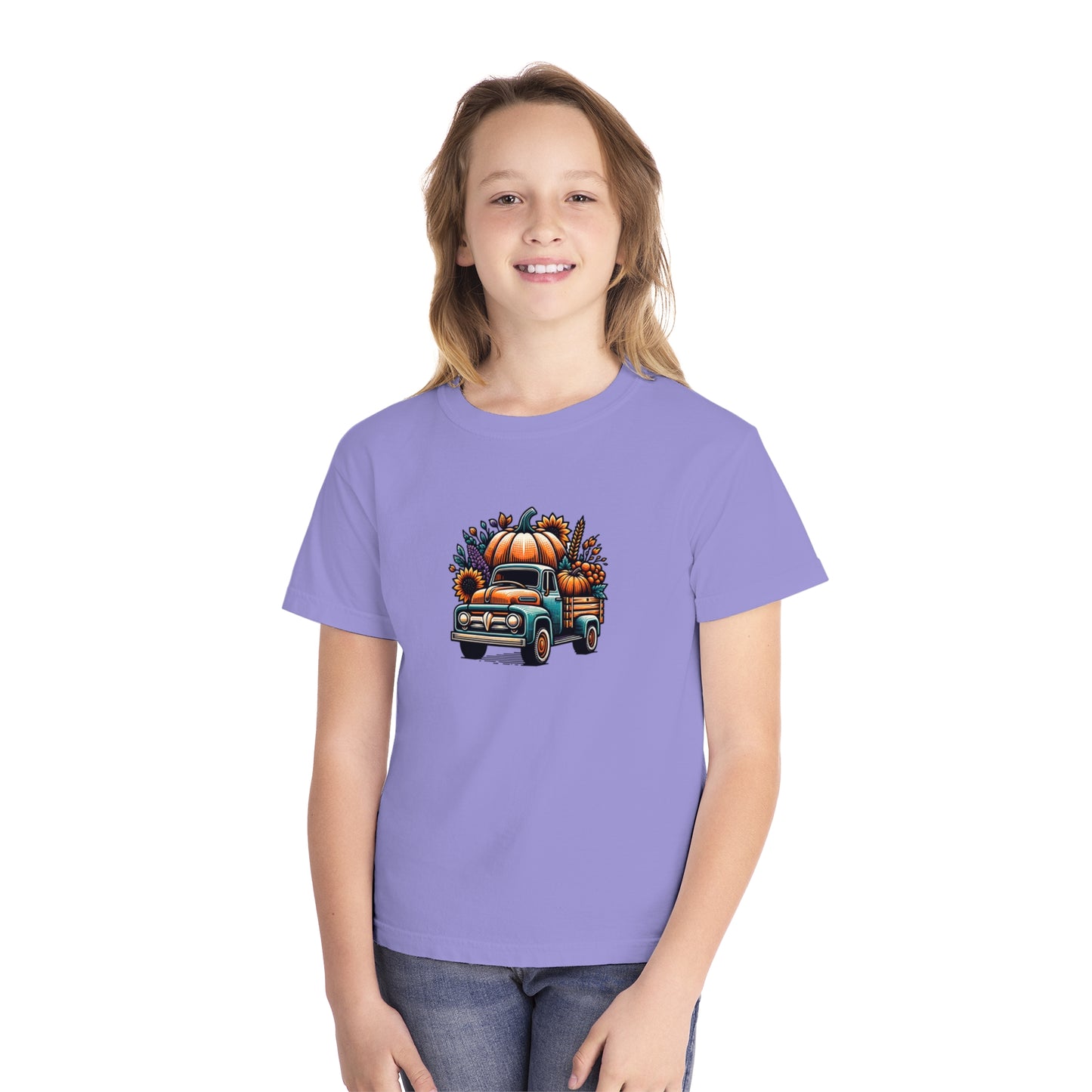 youth t-shirt - pumpkin truck!