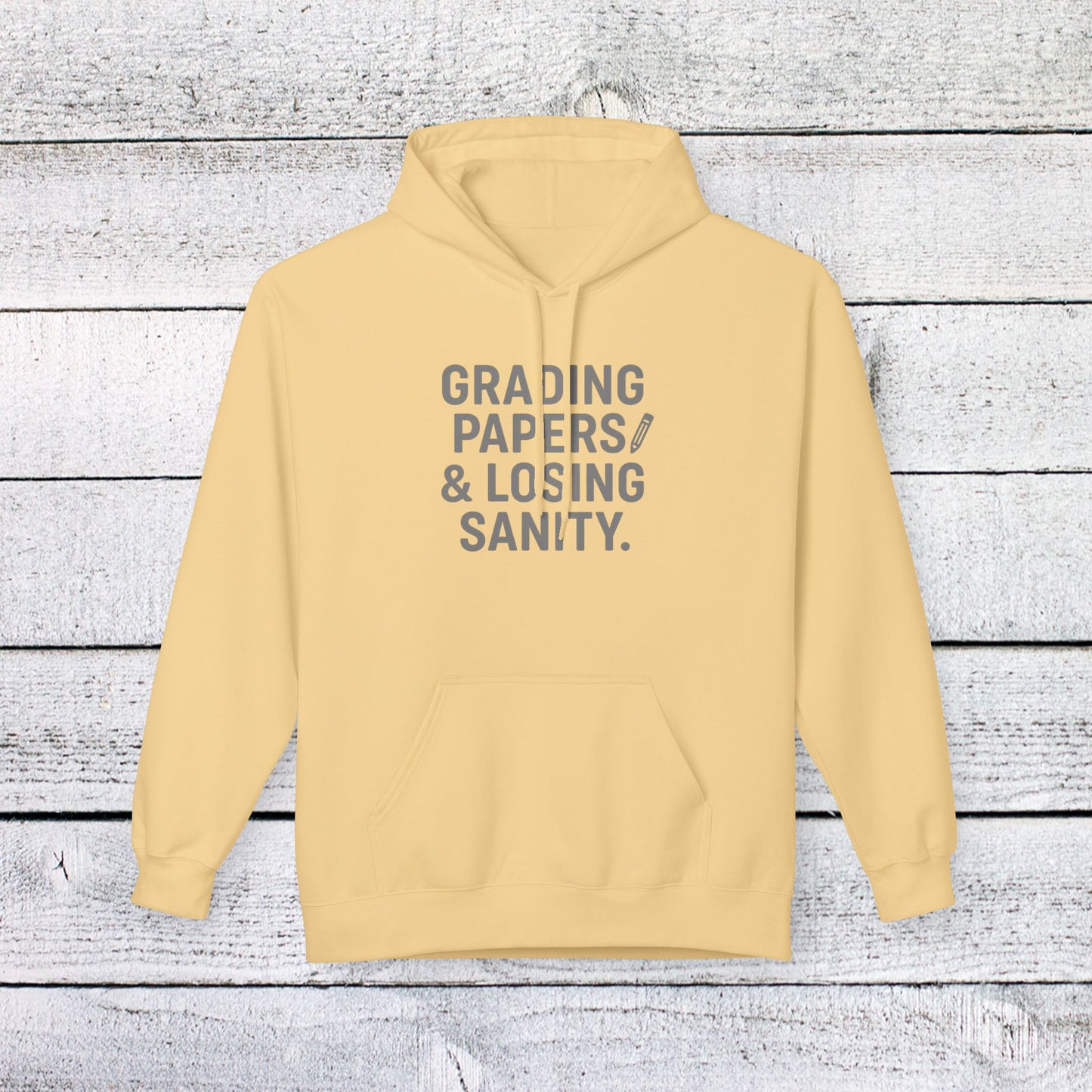 unisex softstyle hoodie - grading papers & losing sanity design. teachers with attitude.