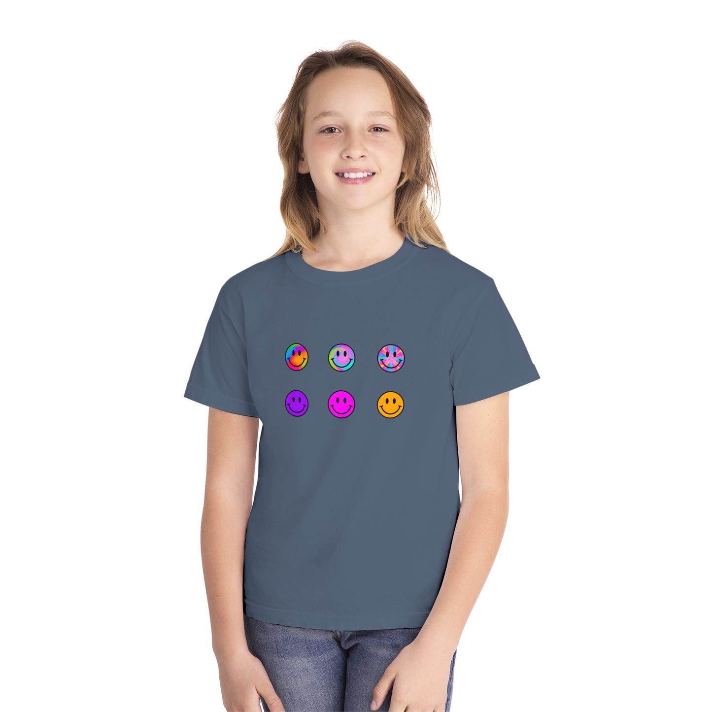 youth t-shirt - smiley faces