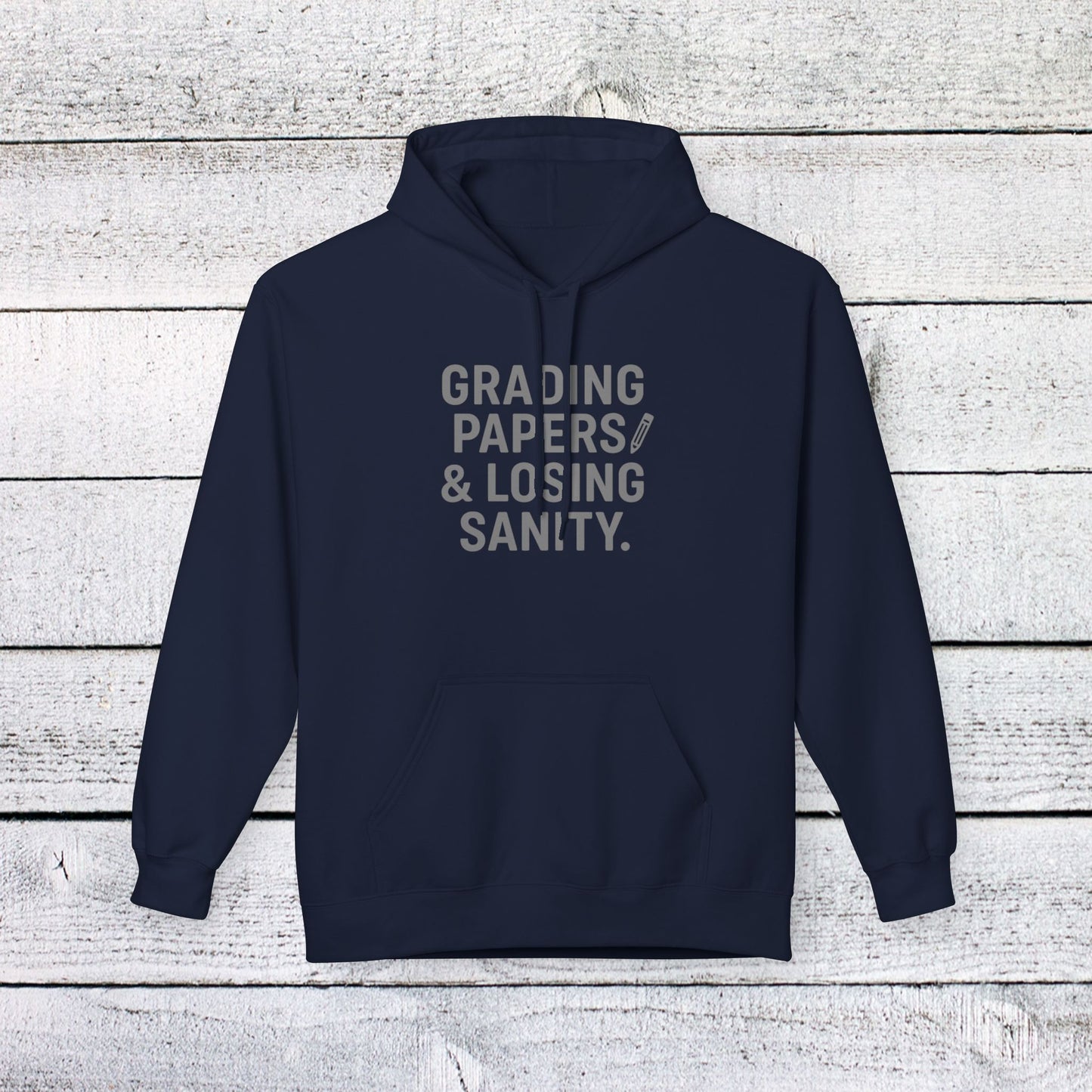 unisex softstyle hoodie - grading papers & losing sanity design. teachers with attitude.