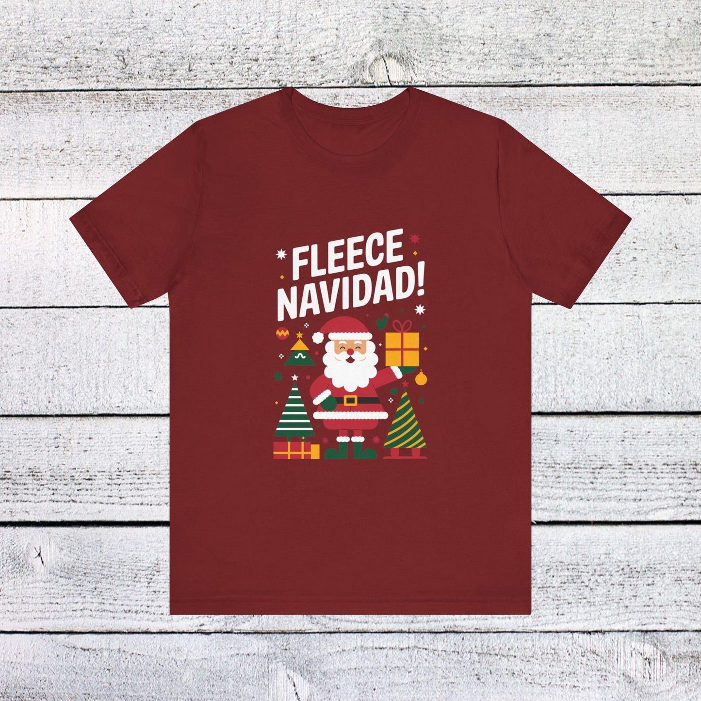 men & women christmas t-shirt. fleece navidad! unisex christmas t-shirt.