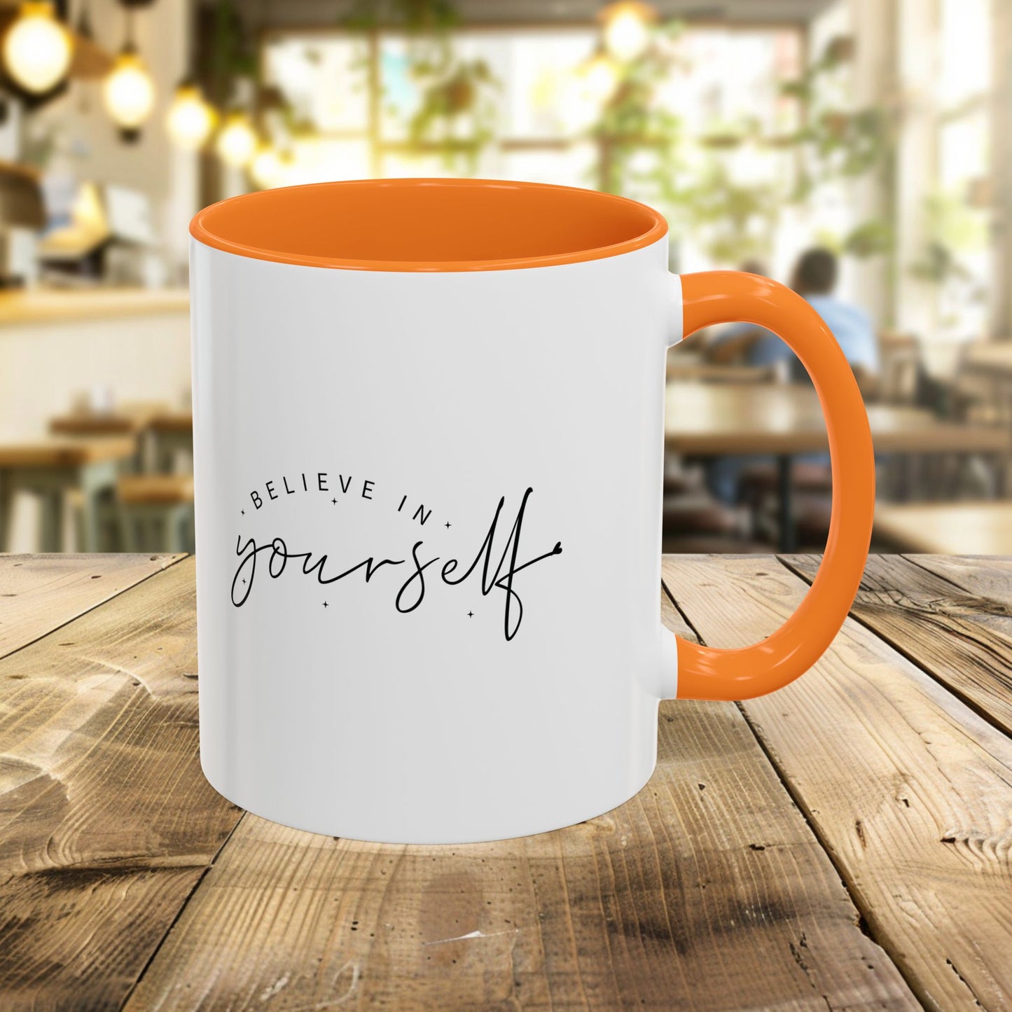 colorful inspirational mug - believe in yourself