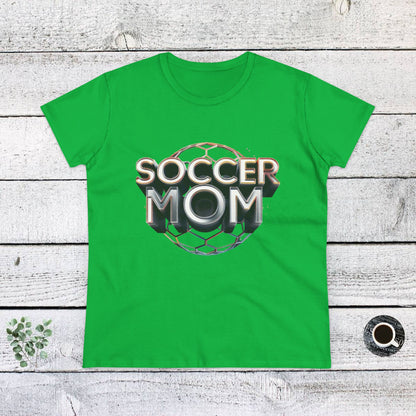 Stylish Women's Cotton Tee for Soccer Moms