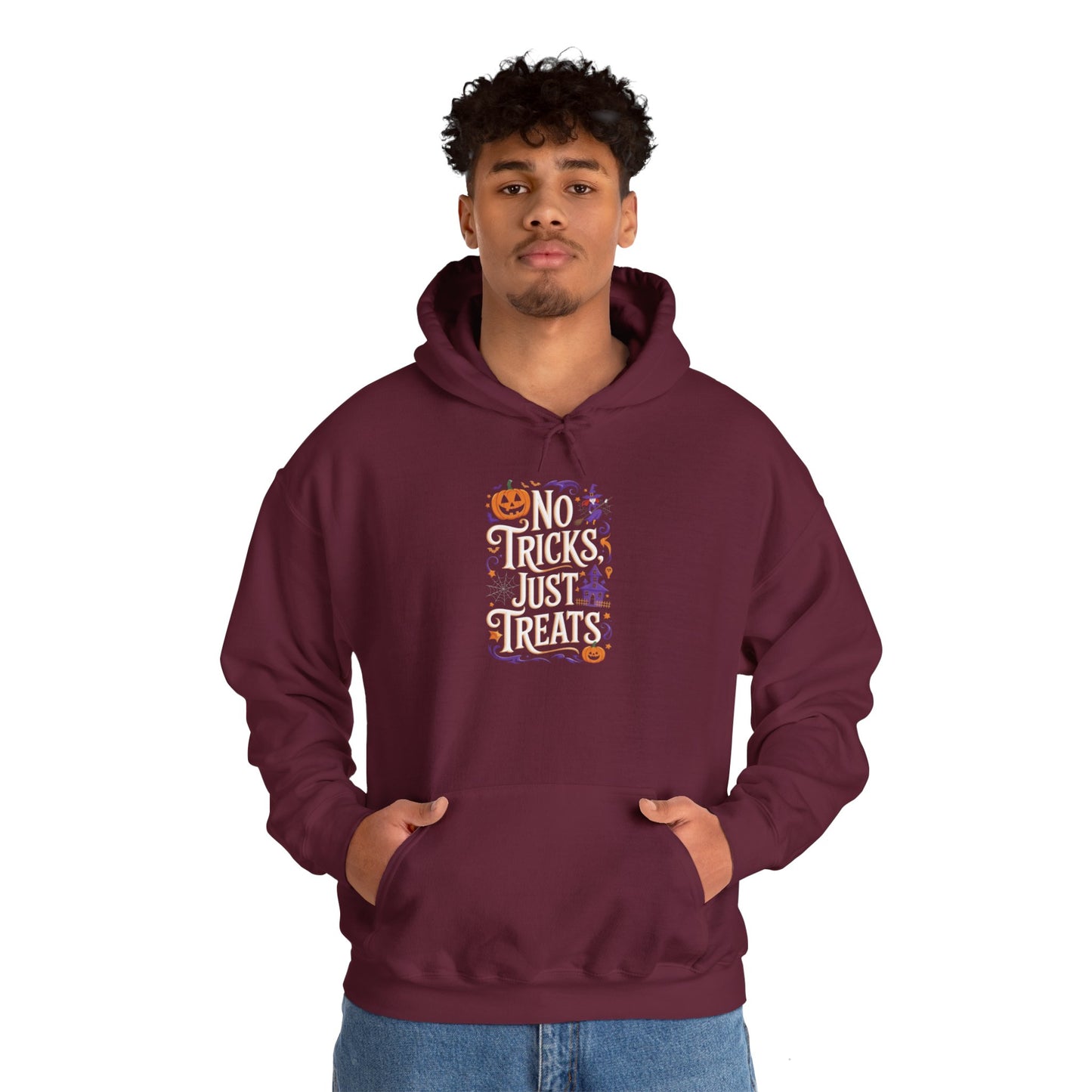 unisex hoodie - halloween hoodie -no tricks just treats!