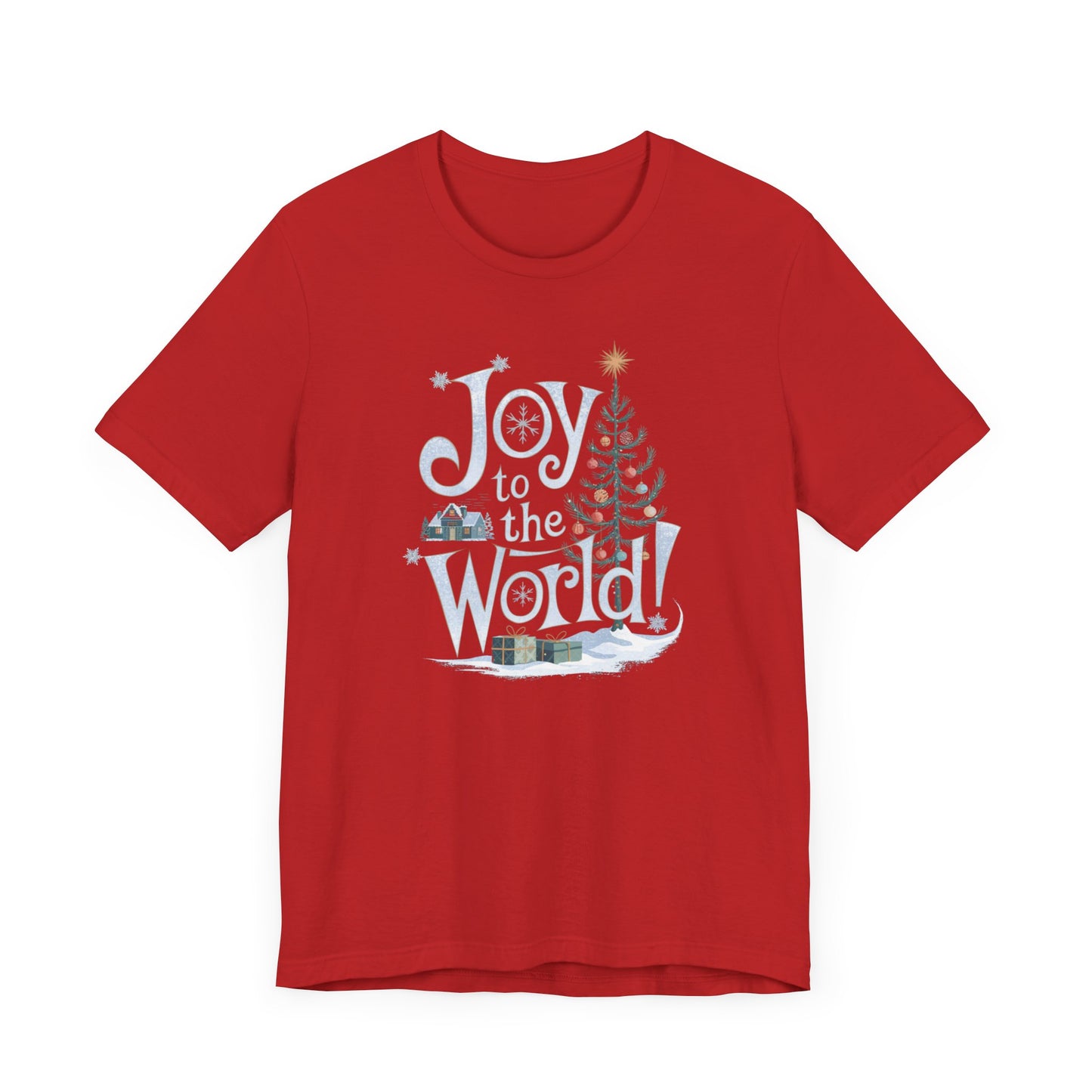 men & women christmas t-shirt: joy to the world! unisex christmas t-shirt.