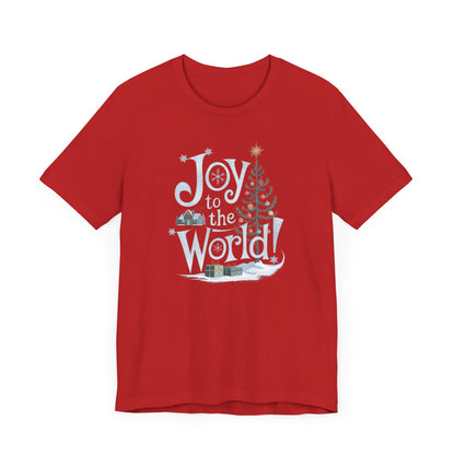 Men & Women Christmas T-Shirt: Joy to the World! Unisex Christmas T-Shirt.