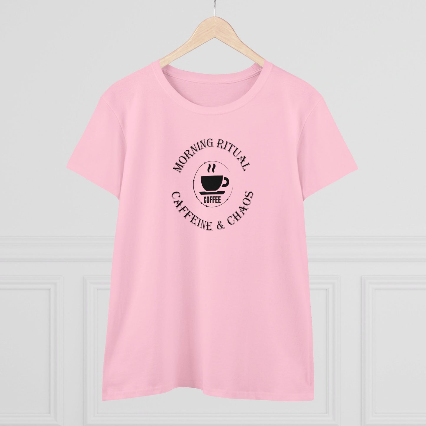 womens t-shirt - caffeine and chaos