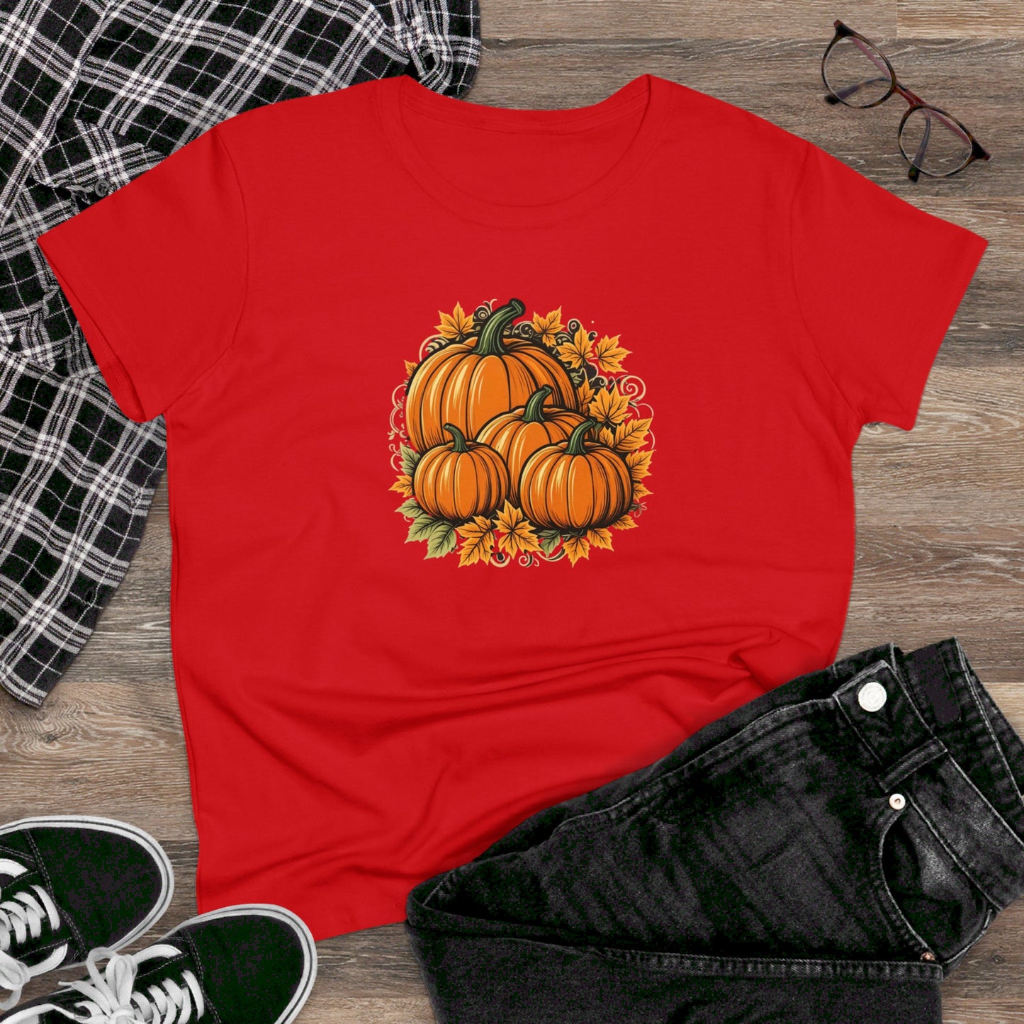 womens t-shirt - pumpkins