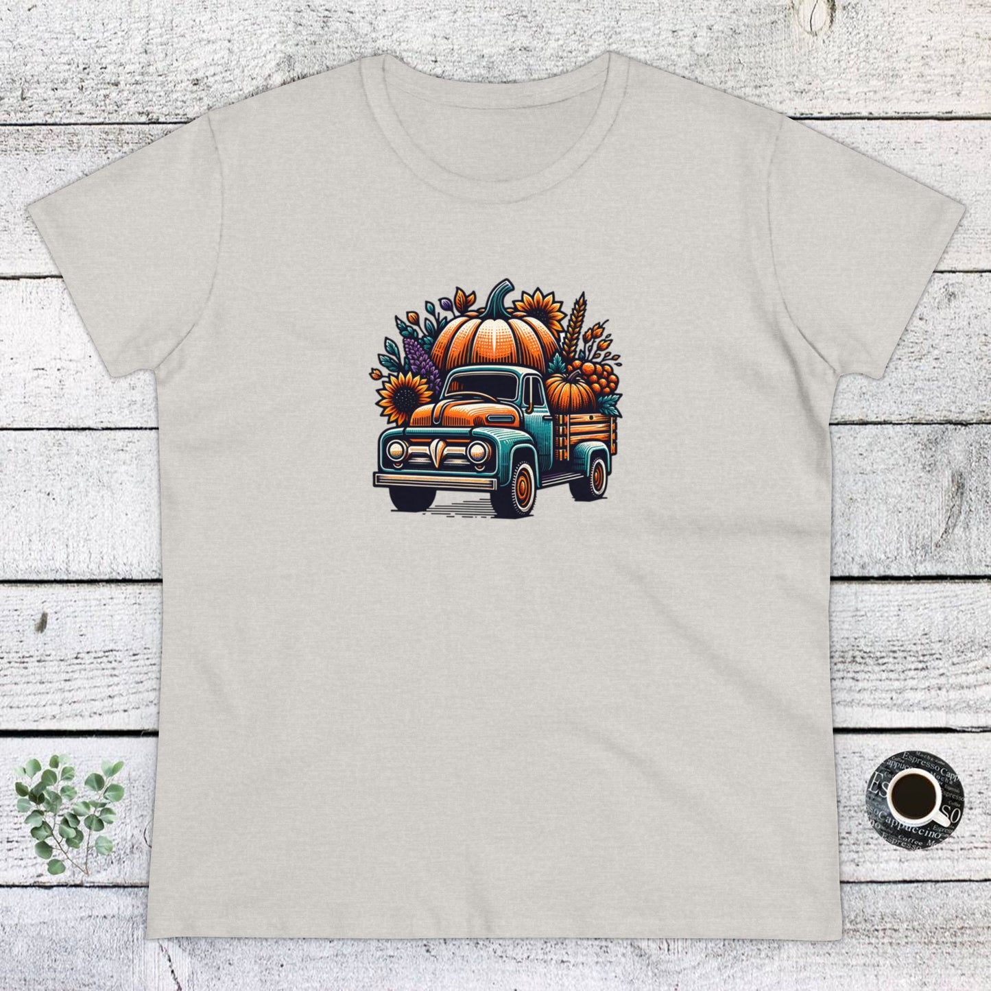 womens t-shirt - pumpkin truck!