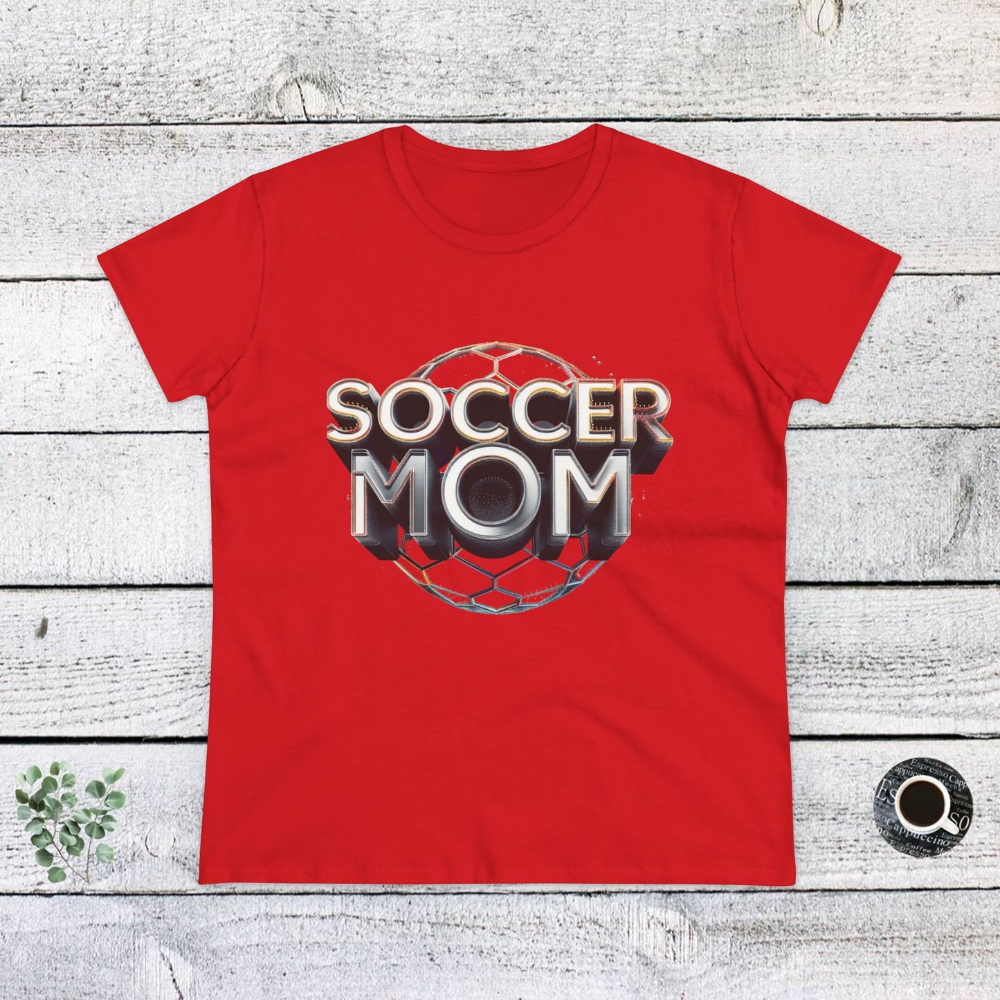 stylish women's cotton tee for soccer moms