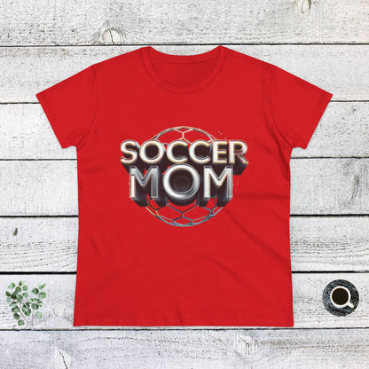 Stylish Women's Cotton Tee for Soccer Moms