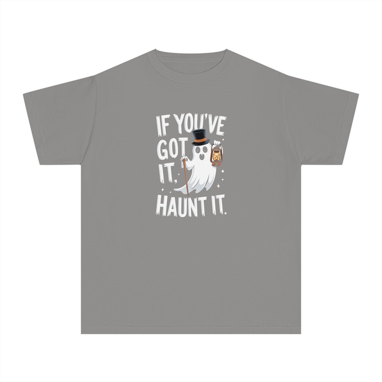 youth t-shirt, youth halloween t-shirt, if you've got it haunt it!