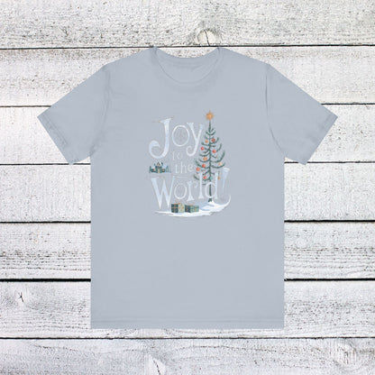 Men & Women Christmas T-Shirt: Joy to the World! Unisex Christmas T-Shirt.