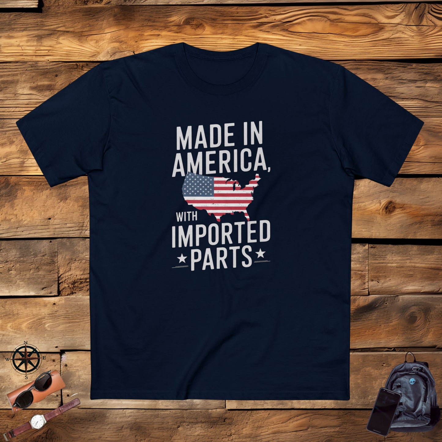 men's t-shirt funny, men's tee, men's funny gift, made in america with imported parts