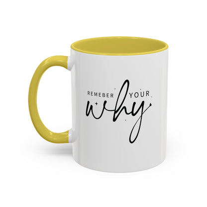 Colorful Mugs (11oz, 15oz) - Remember Your Why - Purpose Driven Motivation