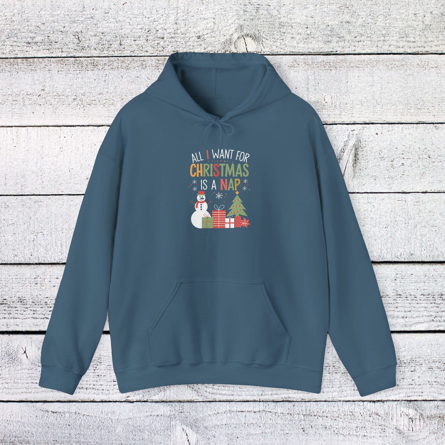 christmas hoodie all i want for christmas is a nap unisex sweatshirt