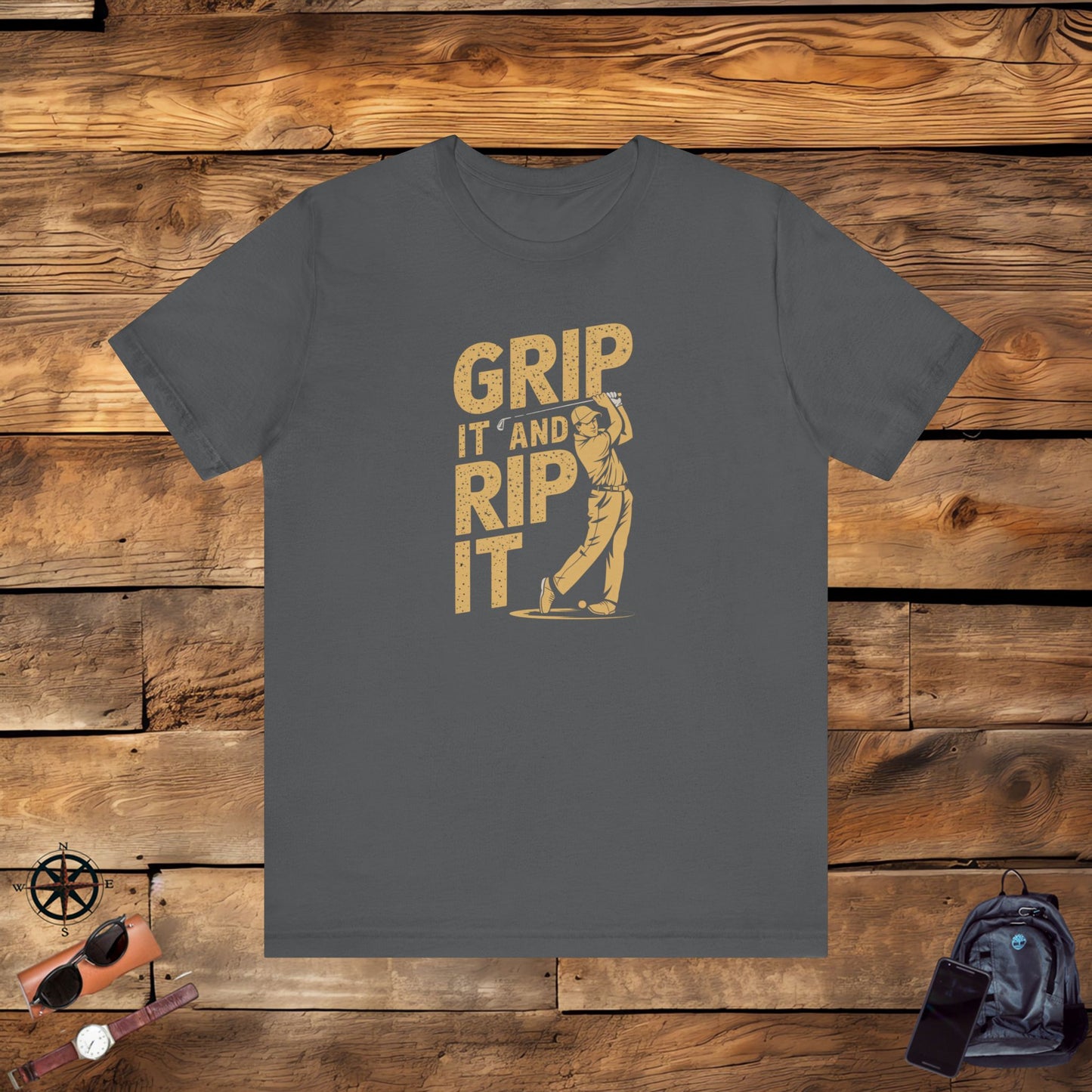 men & women golf t-shirt: grip it and rip it! unisex golf t-shirt.