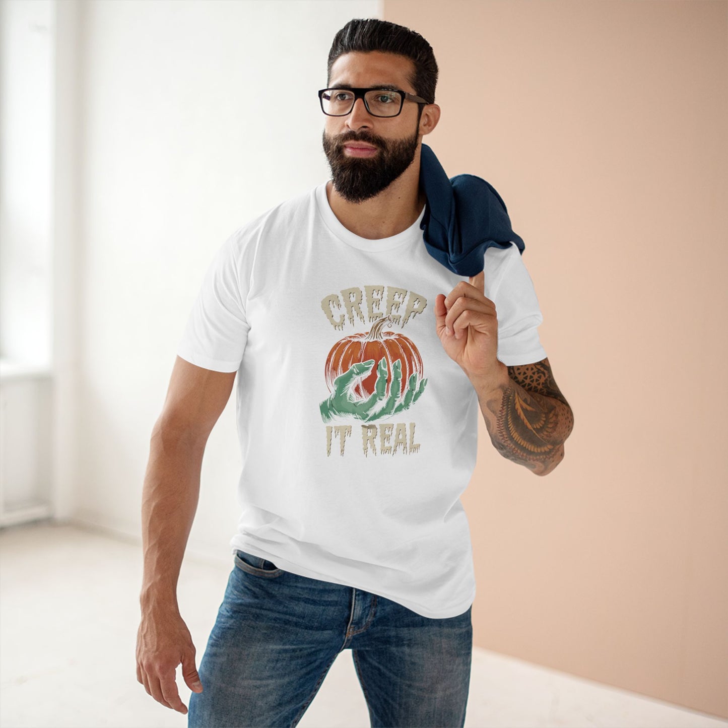 men's t-shirt, men's tee, men's halloween, men's funny gift - creep it real!