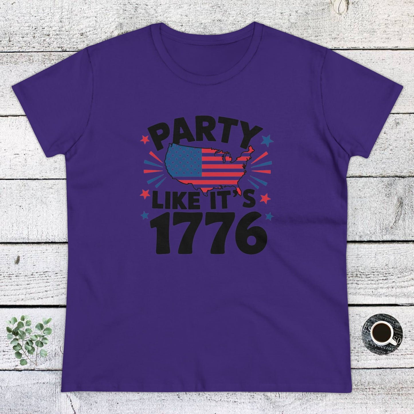 women's t-shirt, women's tee, funny gift, party like its 1776!