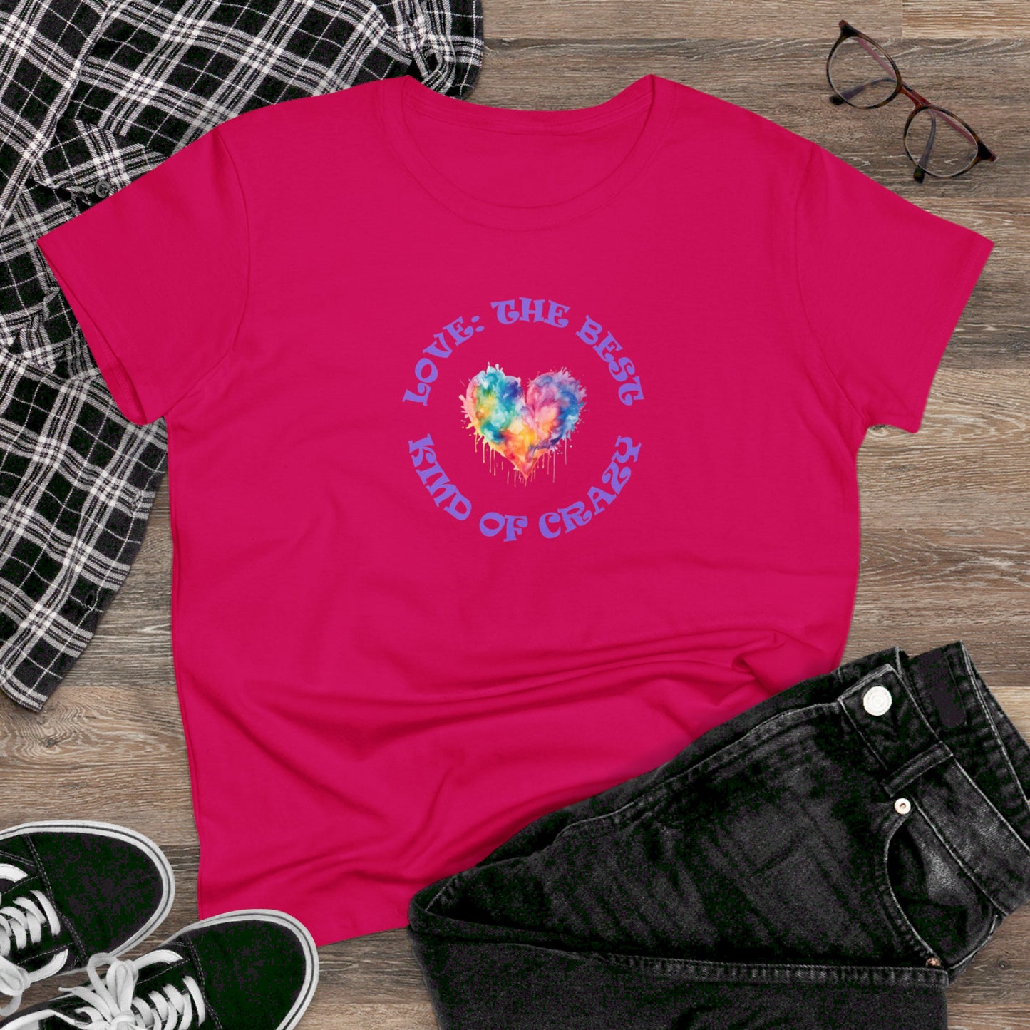 womens t-shirt - love crazy