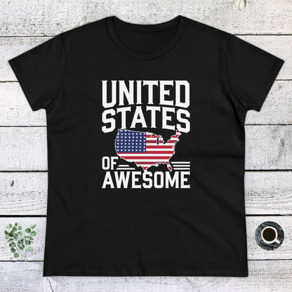 Women's T-Shirts, Women's Tee, Funny Gift, United States of Awesome!