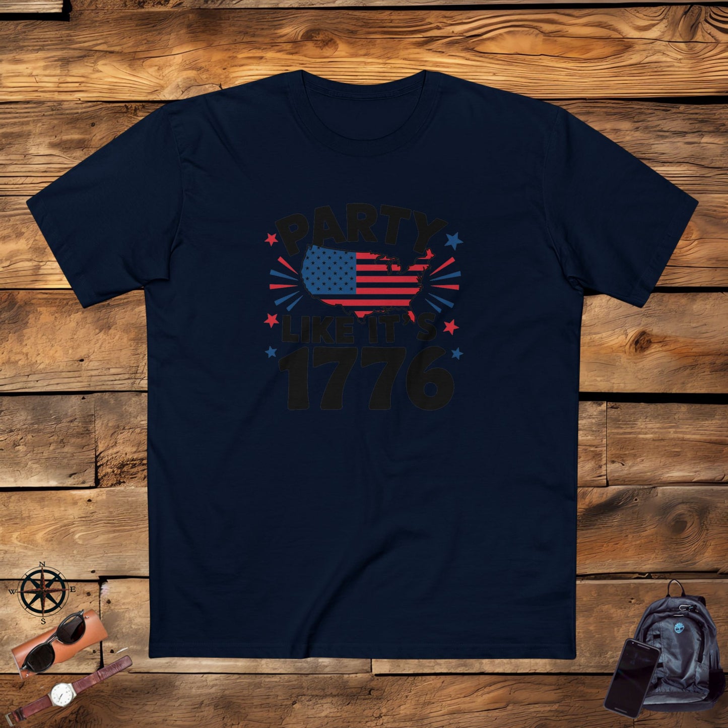 men's t-shirt, men's tee, funny gift, election, united states, party like its 1776