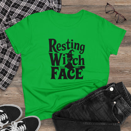 Women's T-Shirt, Women's Tee, Halloween, Funny Gift, Resting Witch Face!