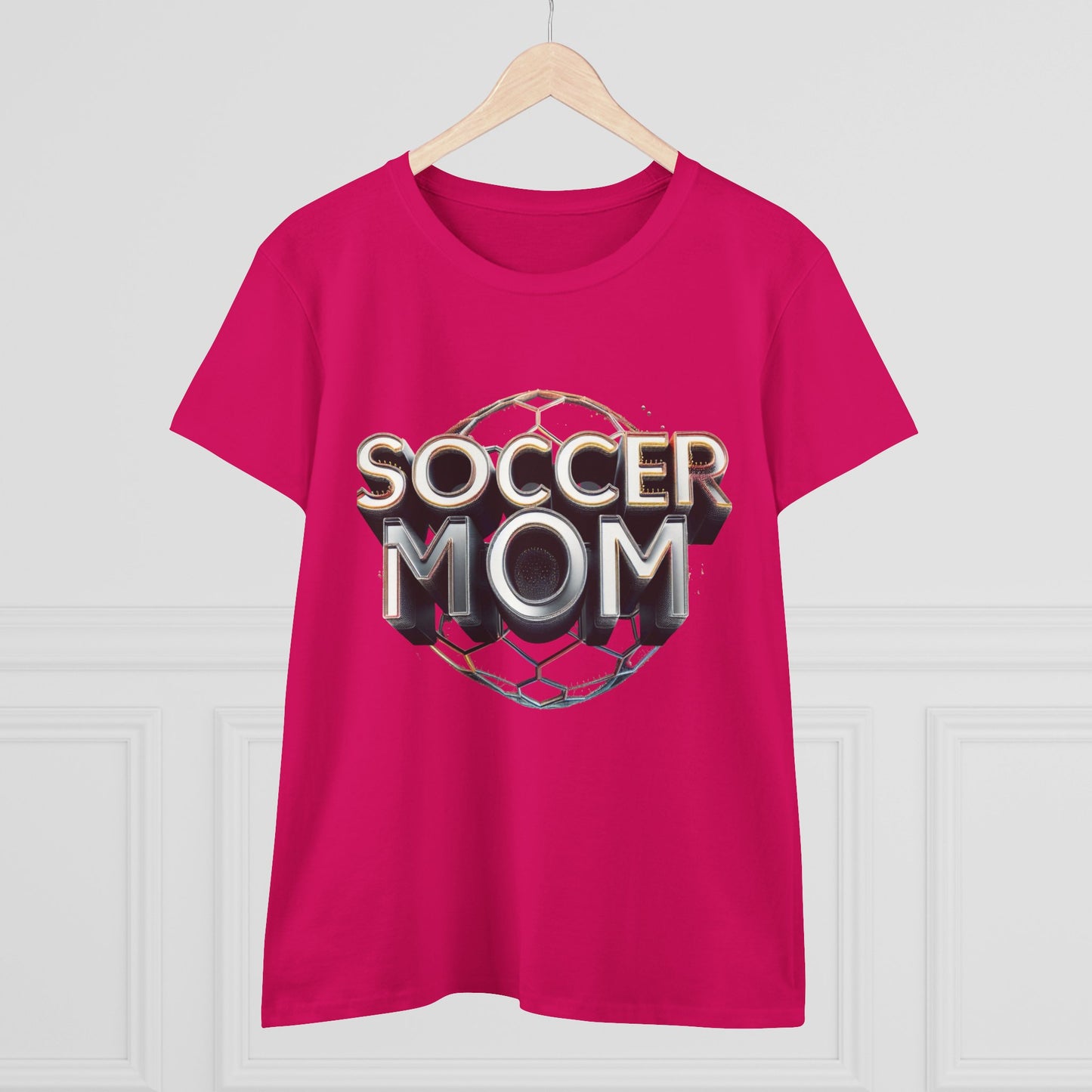 stylish women's cotton tee for soccer moms