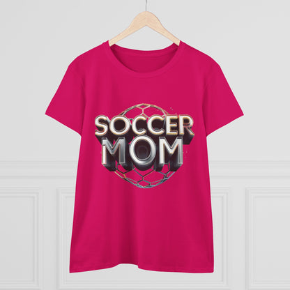 Stylish Women's Cotton Tee for Soccer Moms